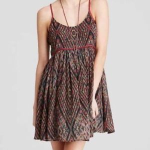 Free People Multicolor Patterned Mini Dress